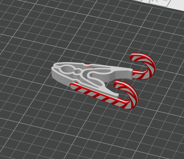 Candy Cane Clothe Peg