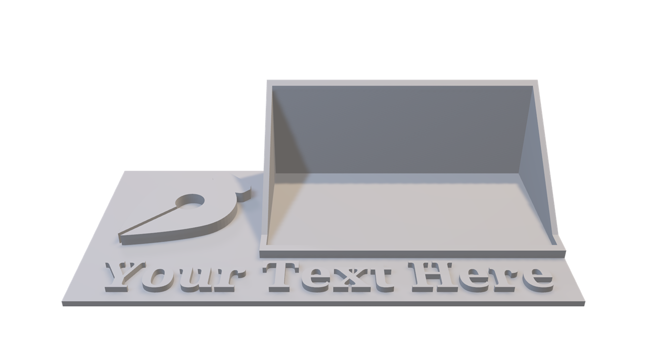 Customizable Business Card Holder - Logo and Text