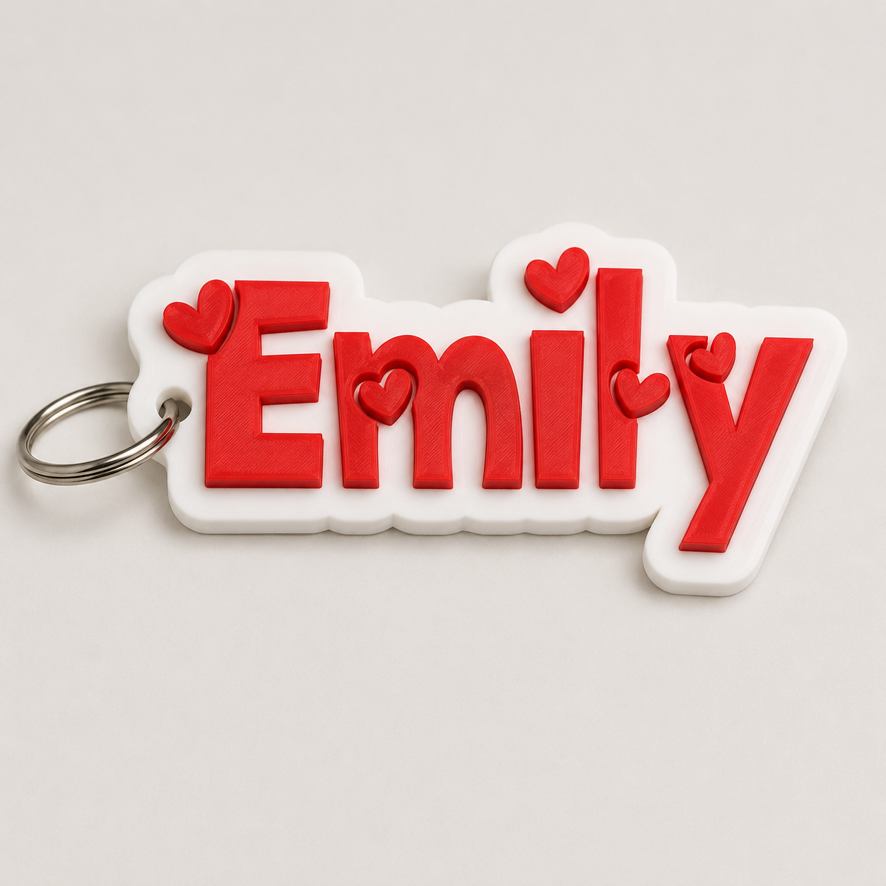 Emily's name tags with hearts