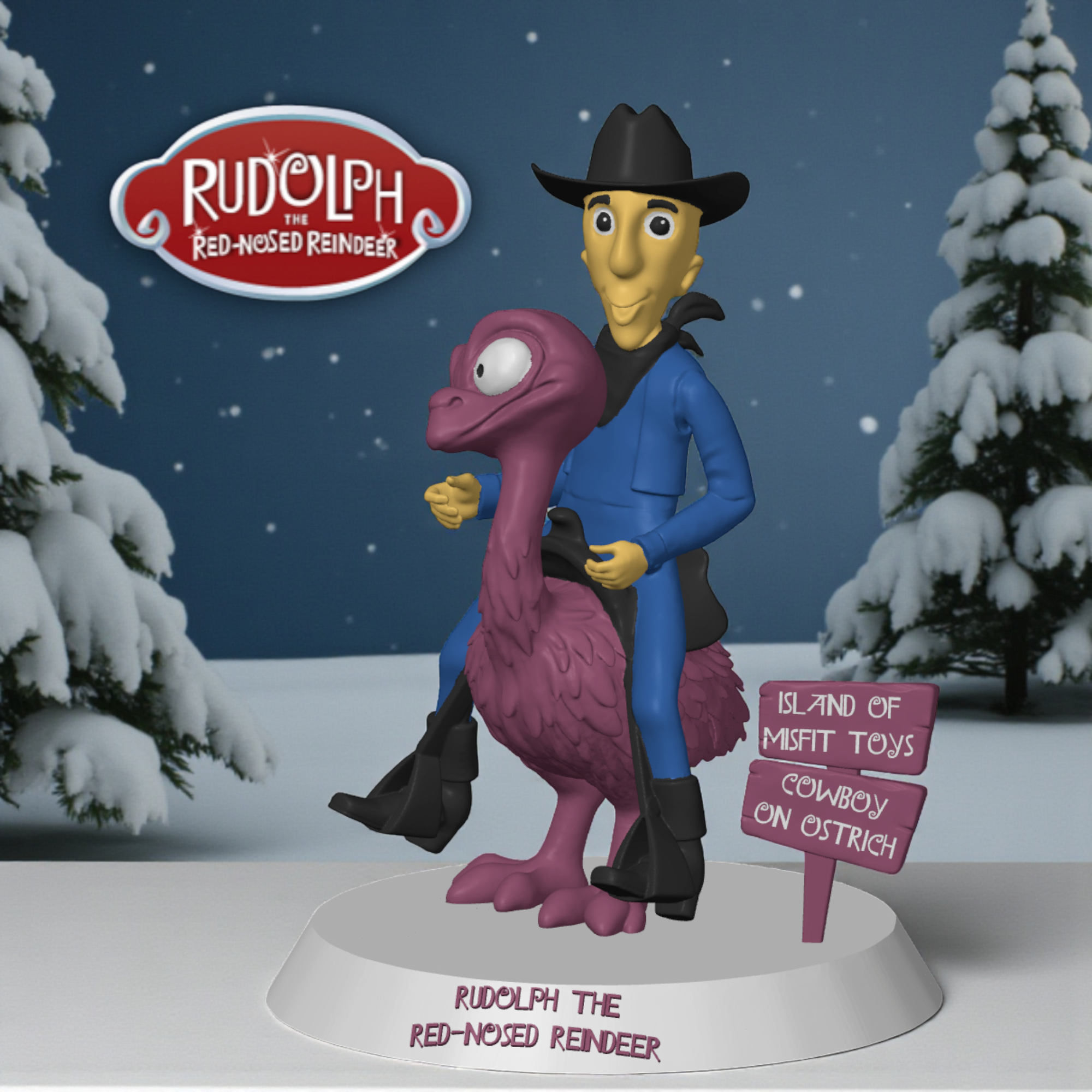A Cowboy who Rides and Ostrich | Island of Misfit Toys | Rudolph the Red-Nosed Reindeer