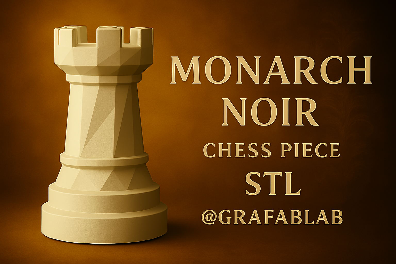 Monarch Noir "Rook" - chess piece
