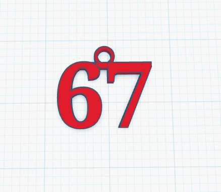 67 Christmas ornament.