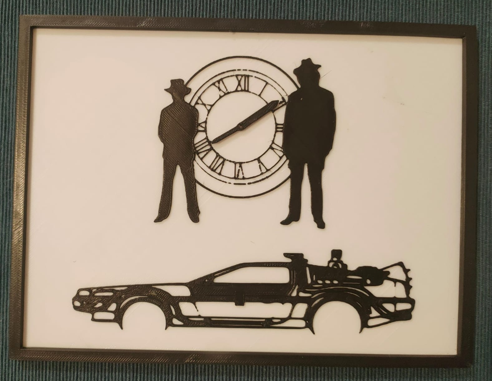 Back to the Future Wall Plaque - Marty, Doc, DeLorean & Clocktower 15x20cm