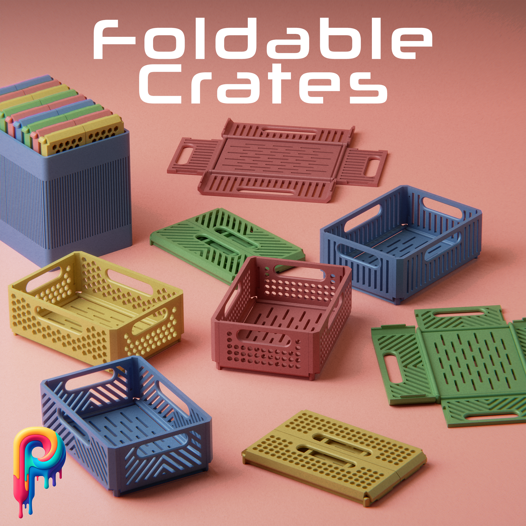 Foldable Crates (Print-in-place) by Polymeria