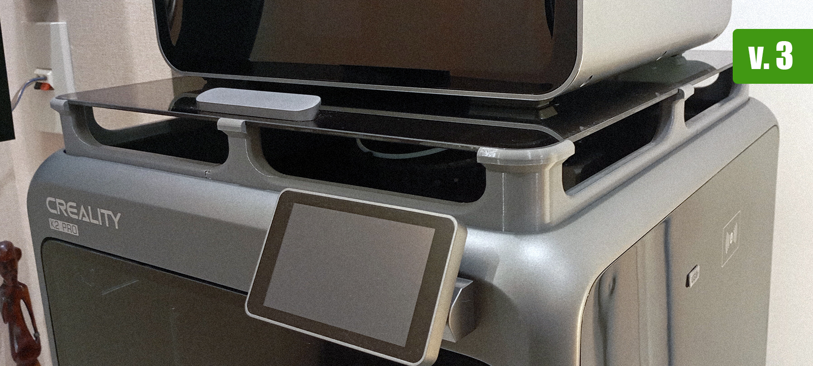 Riser v.2 & v.3 is only for Creality K2Pro with glass.