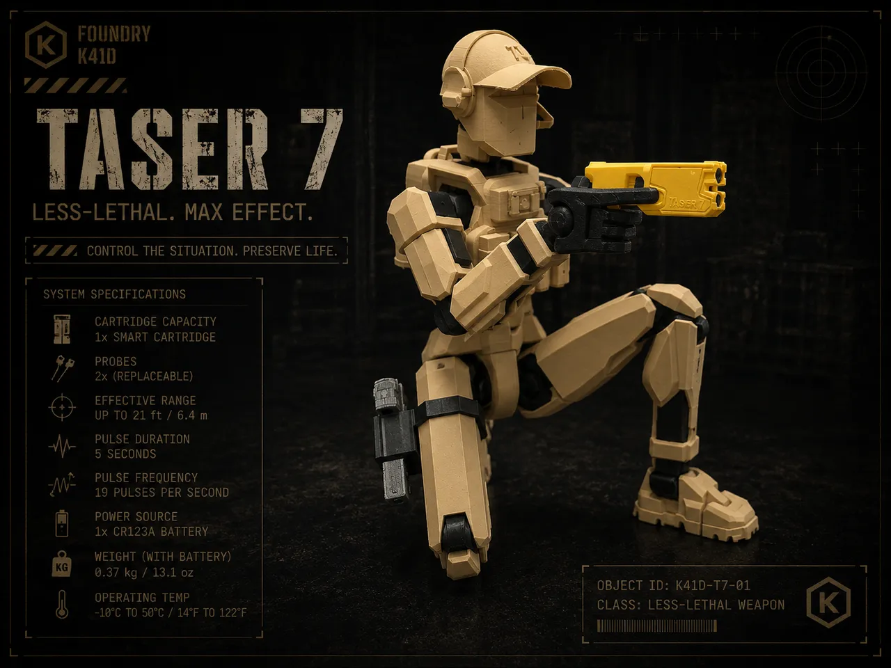 Dummy 13 Taser 7 by Foundry K41D | Download free STL model