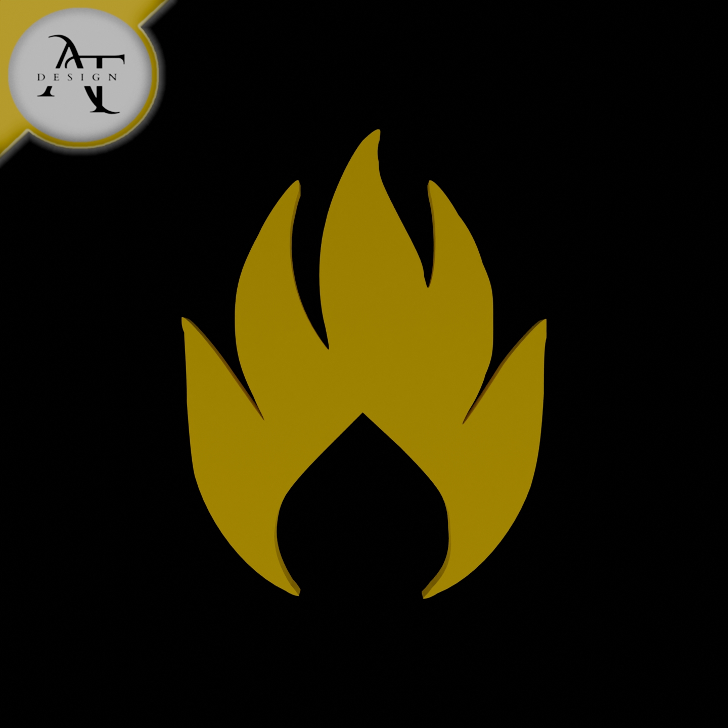 Simple Flame Symbol - 2D Art