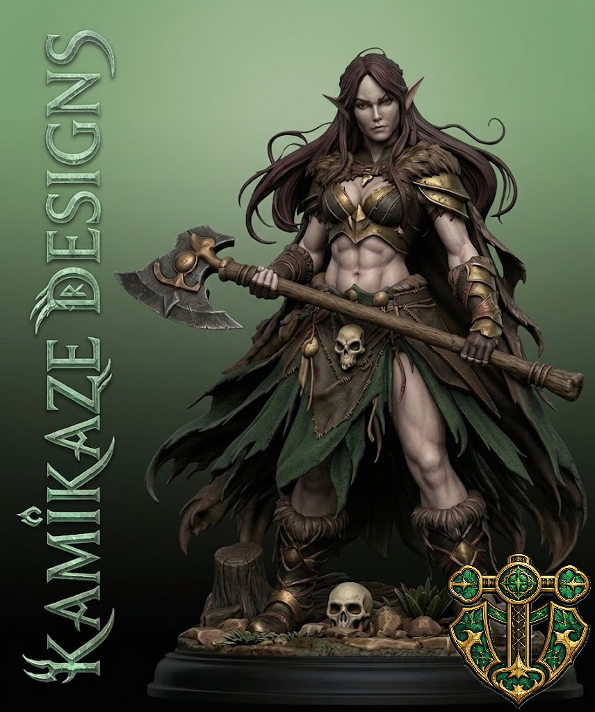Savage Elvish Warrior Statue