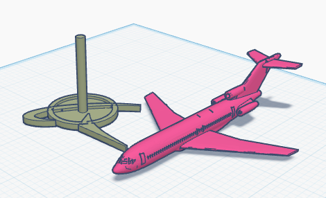 727-200 with Boeing Logo stand