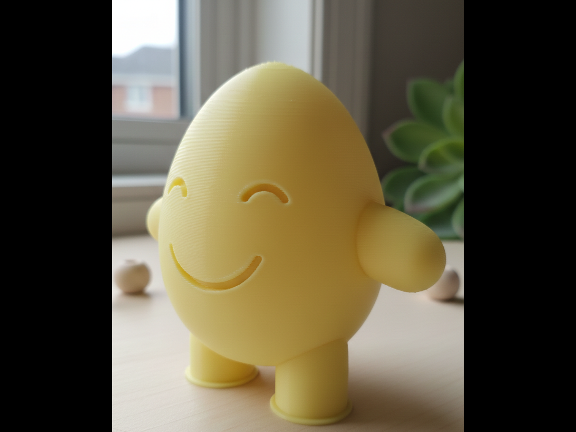Smiling Easter Egg Character