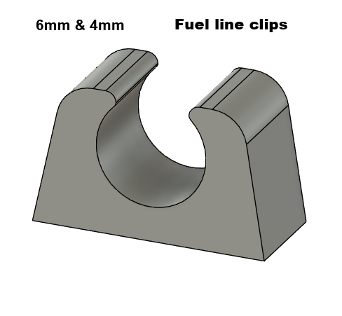 6mm & 4mm Fuel Line Clip