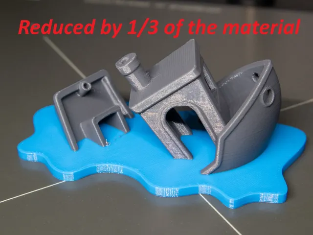 Benchy Wreck at Sea - reduced by 1/3 of the material.
