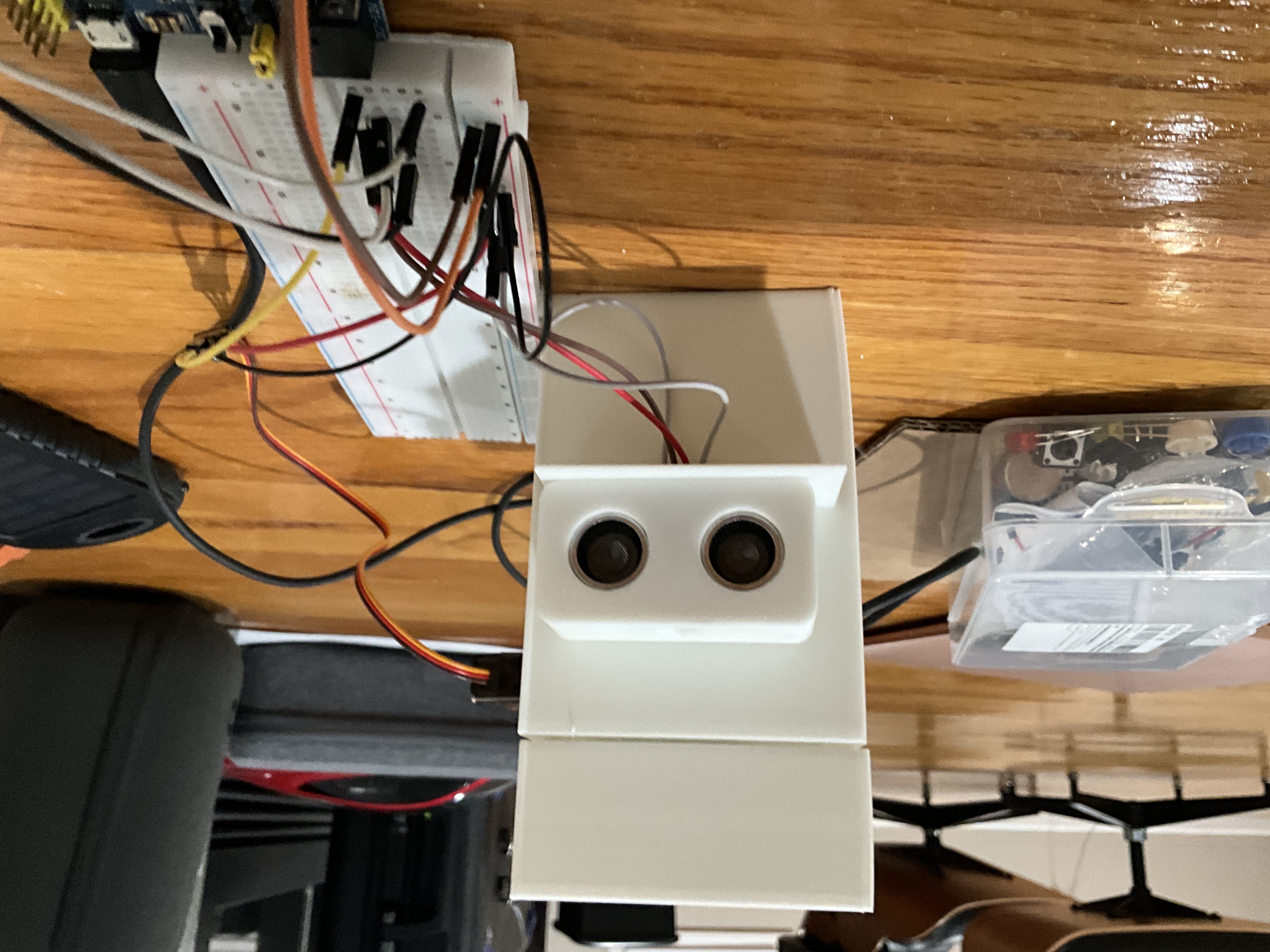 Print in place Arduino Automatic Trash Can With Ultrasonic sensor and Mg90s servo