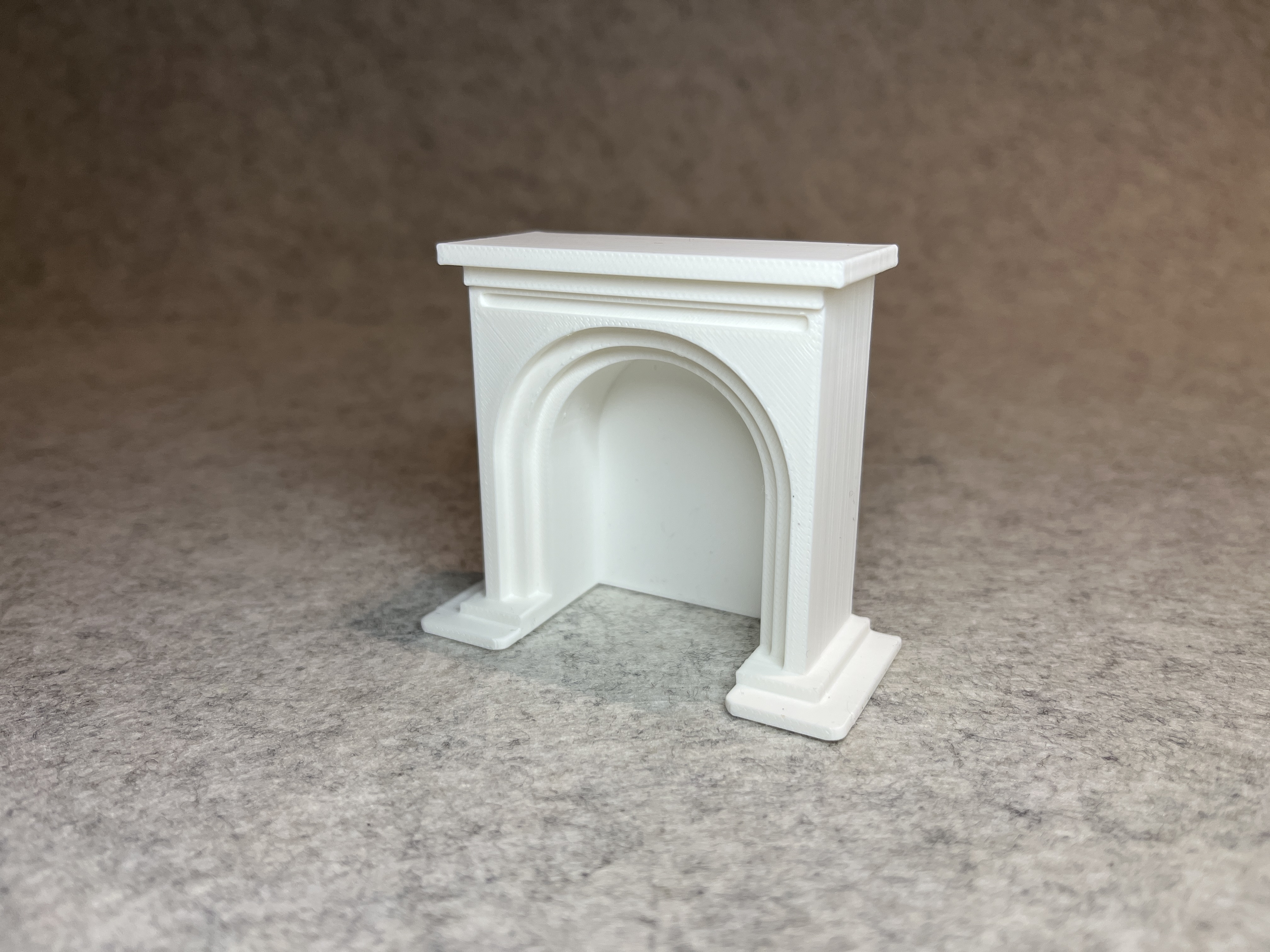 Fireplace for dollhouse miniature house 1:18