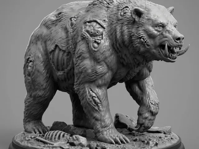 Zombie Bear Statue