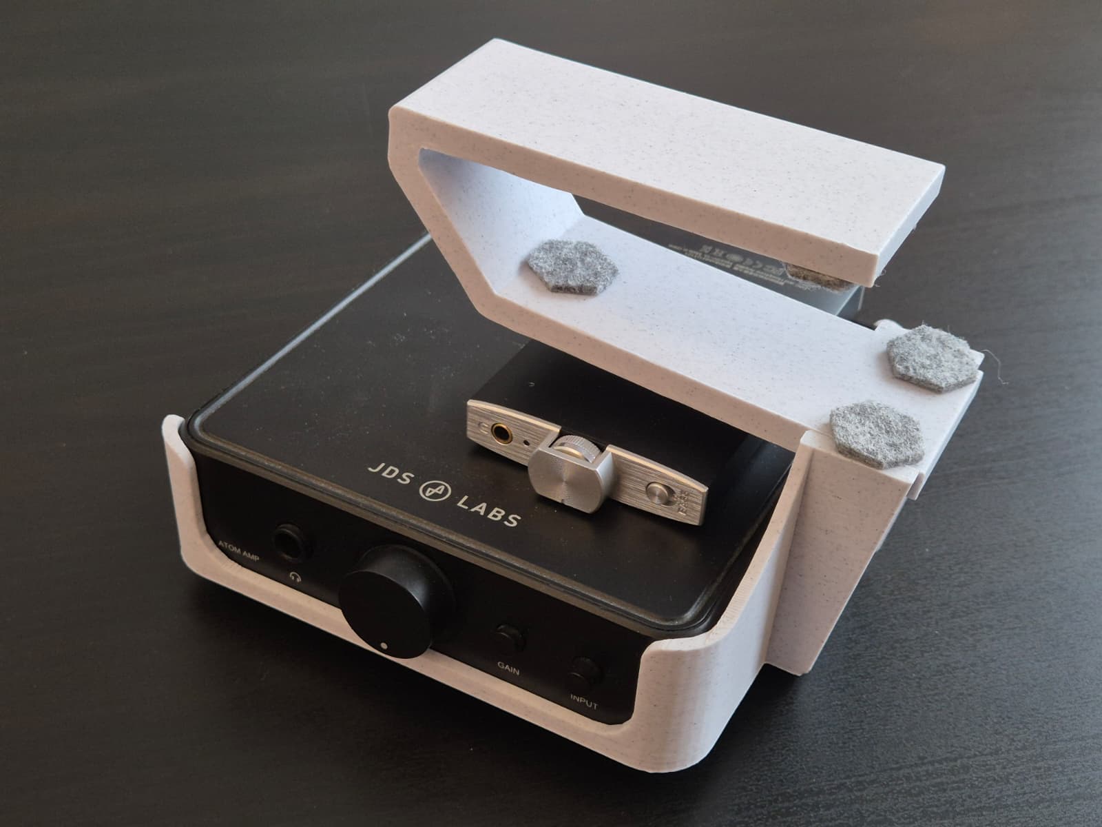 JDS Atom Amp/DAC mount for Ikea Anfallare table