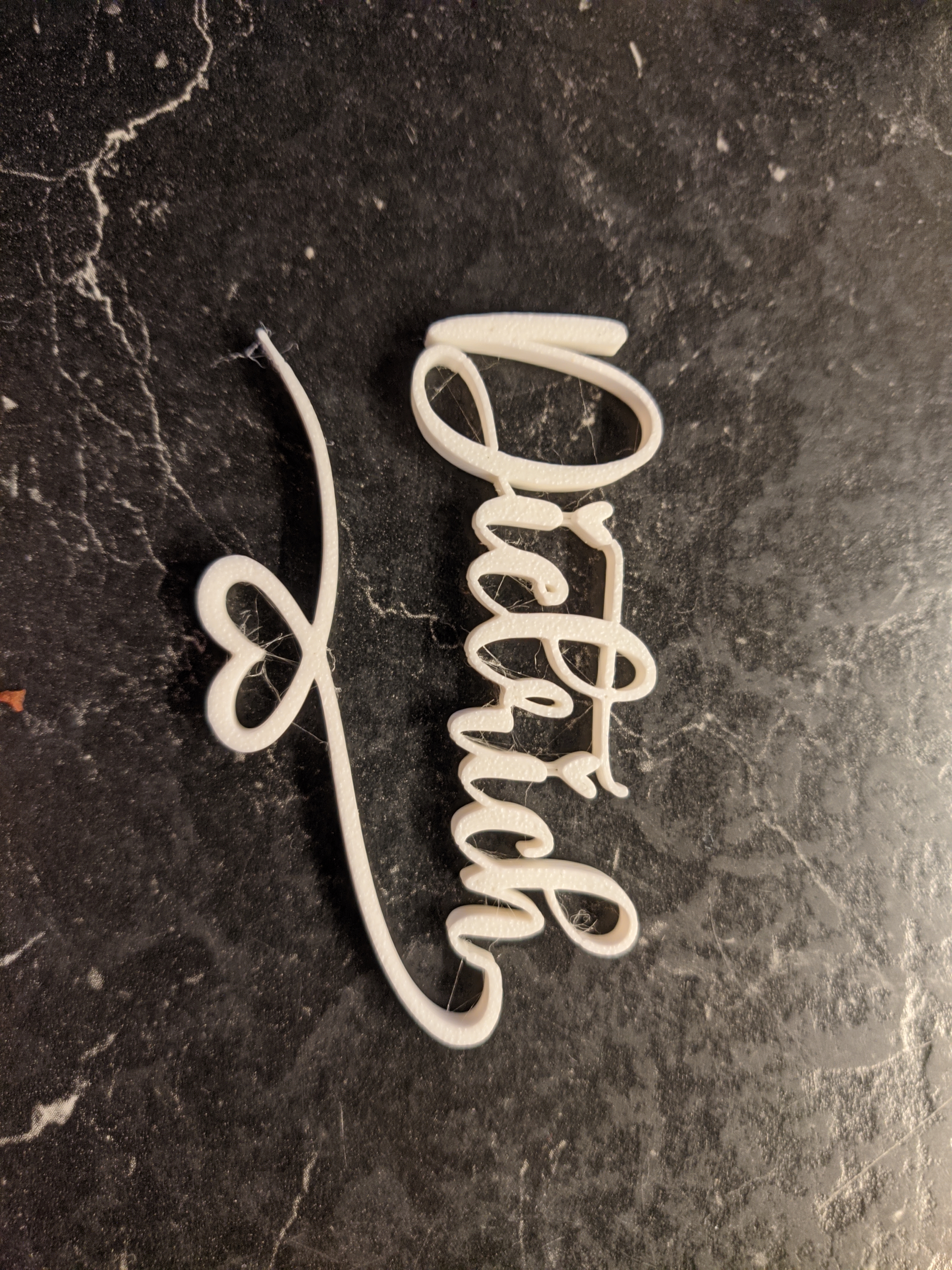 Glas Name Tag: Dietrich, Frederike and Reginald