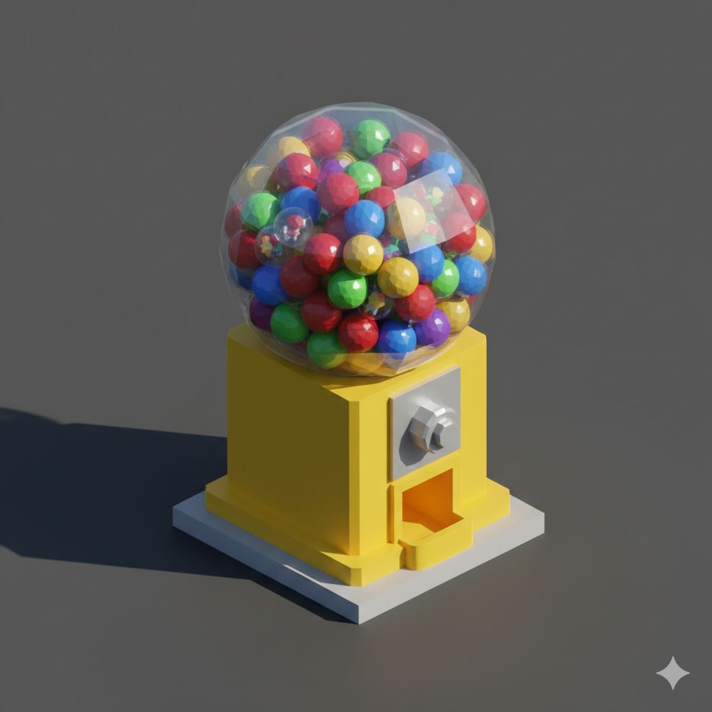 Low Poly Toy Capsule Machine