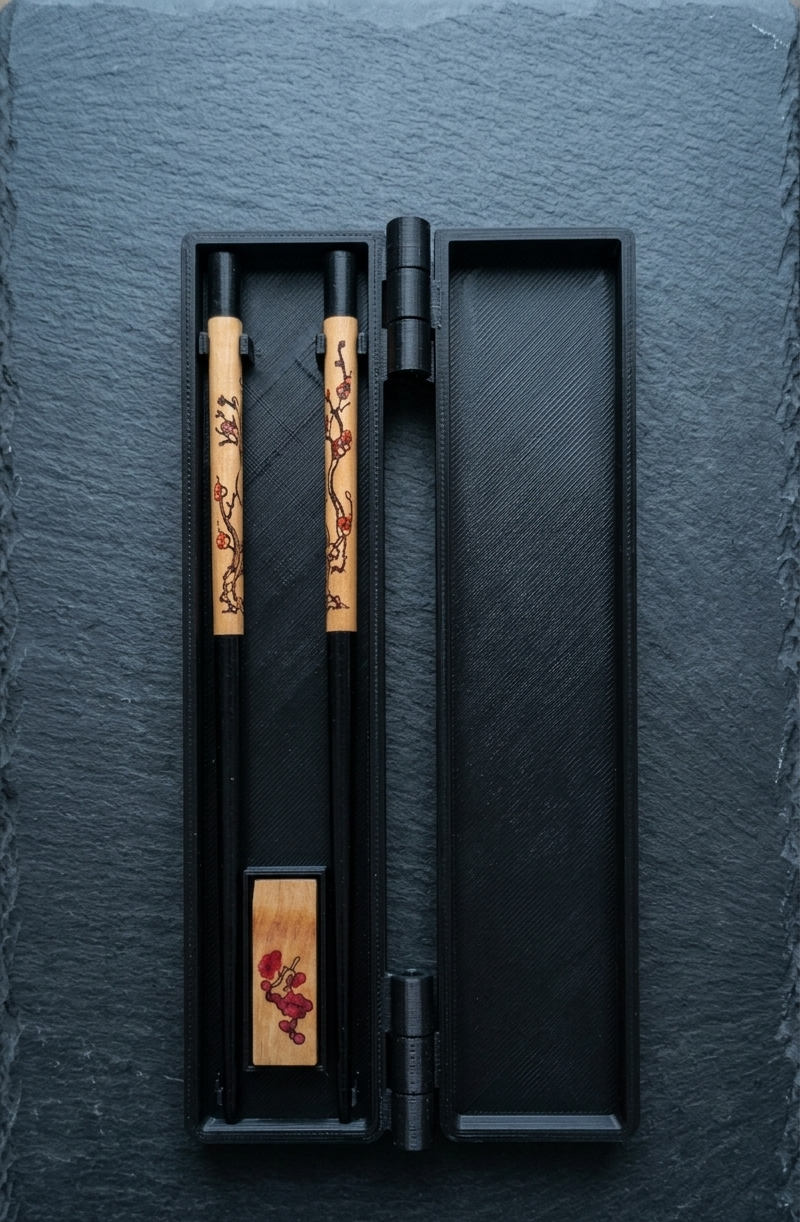 Portable Chopstick Travel Case / Sushi sticks holder - Slim Design