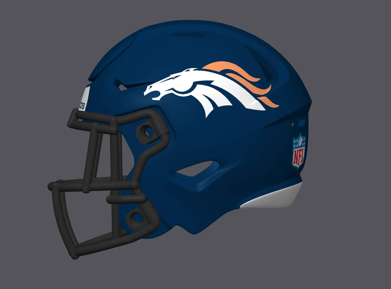 Denver Broncos Football Helmet - Speed Flex by Johnny Casino | Download  free STL model | Printables.com