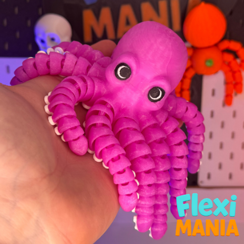 Flexi Octopus | Print-in-Place Articulated Octopus – No Supports Needed — miniatura 4