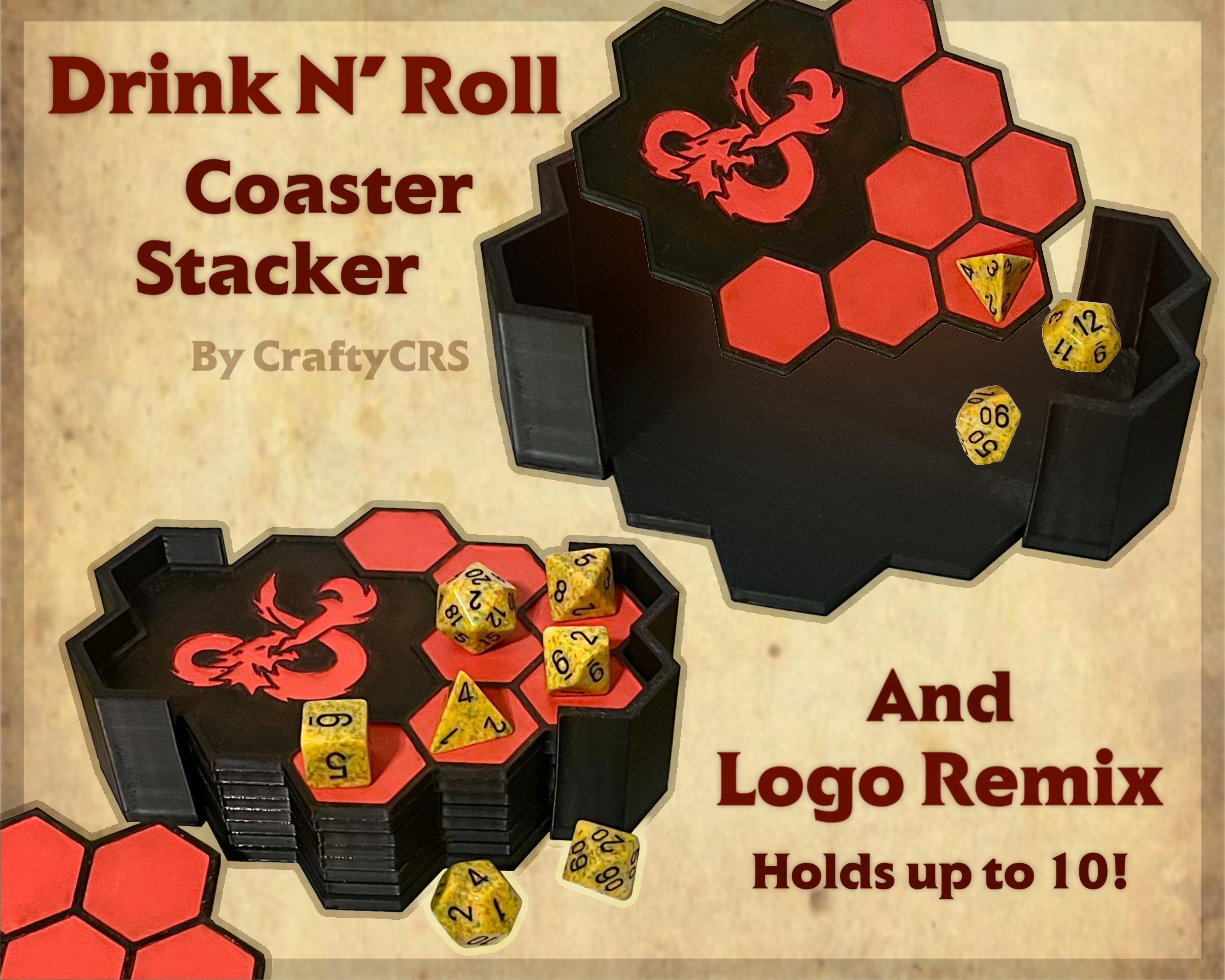 Drink N' Roll Coaster Stacker