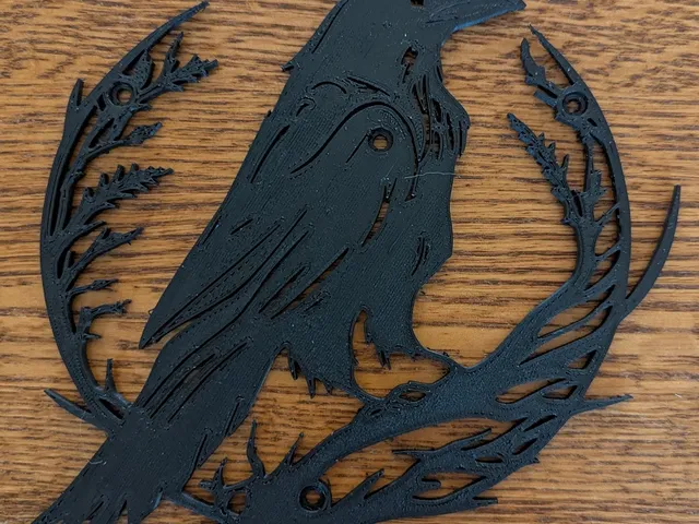 Crow outline for mounting, (less like a Raven!)