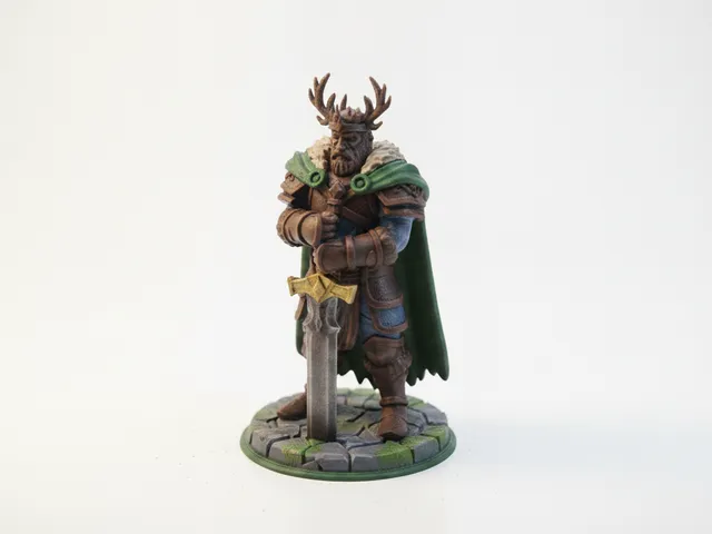 Deer King Animal Figurine 3D Printable