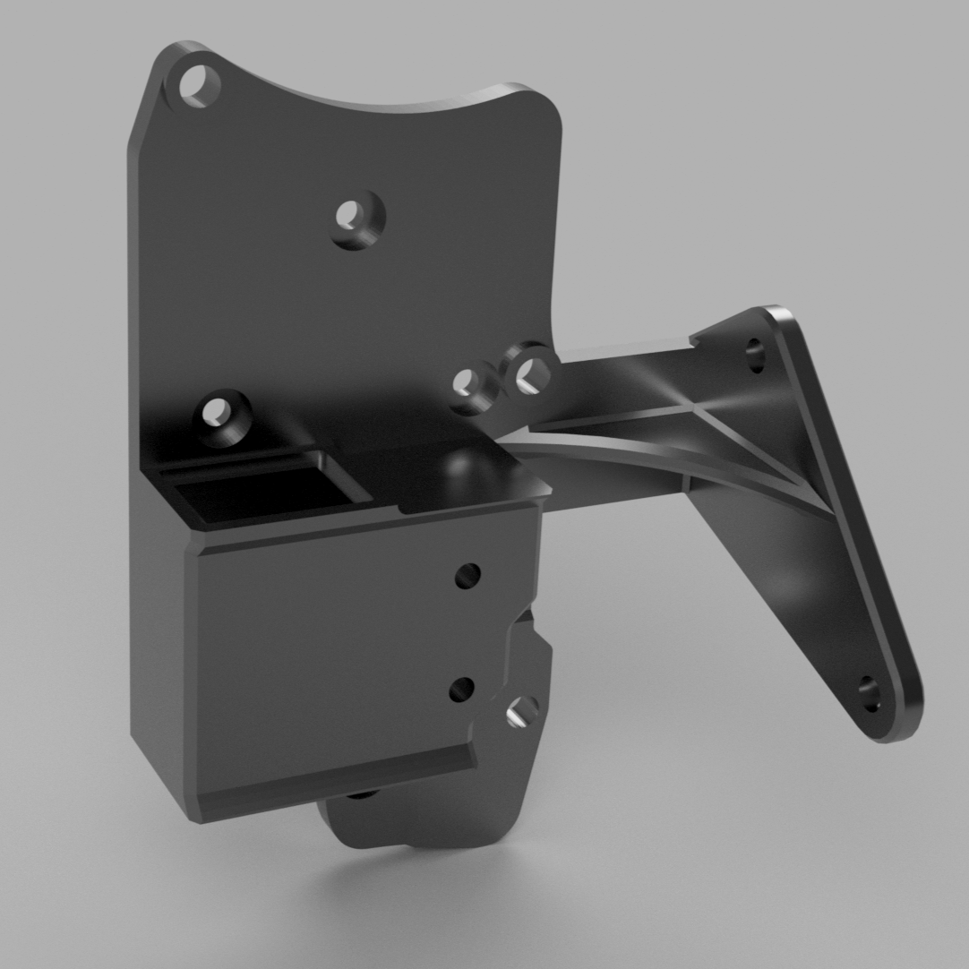 H2-V2S Extruder Adapter Rail with stock PCB mount for sw-x1 3D model