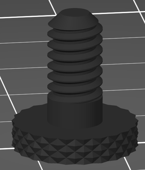 Tripod thread thumbscrew 3D model