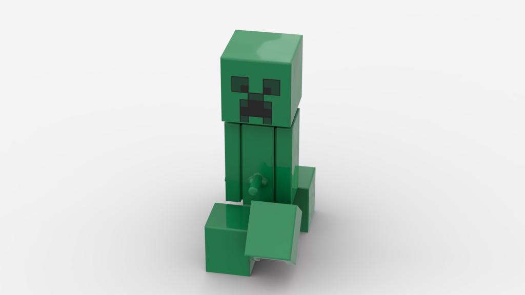 Body Pixelated, Modified with Cube Feet and Minecraft Creeper with Penis