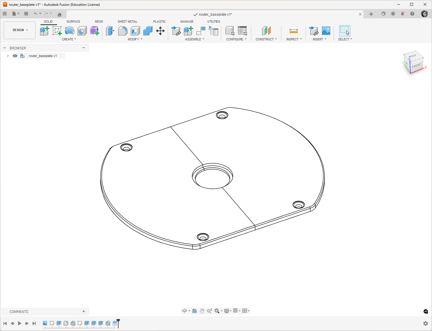 WEN RT6033 router custom baseplate