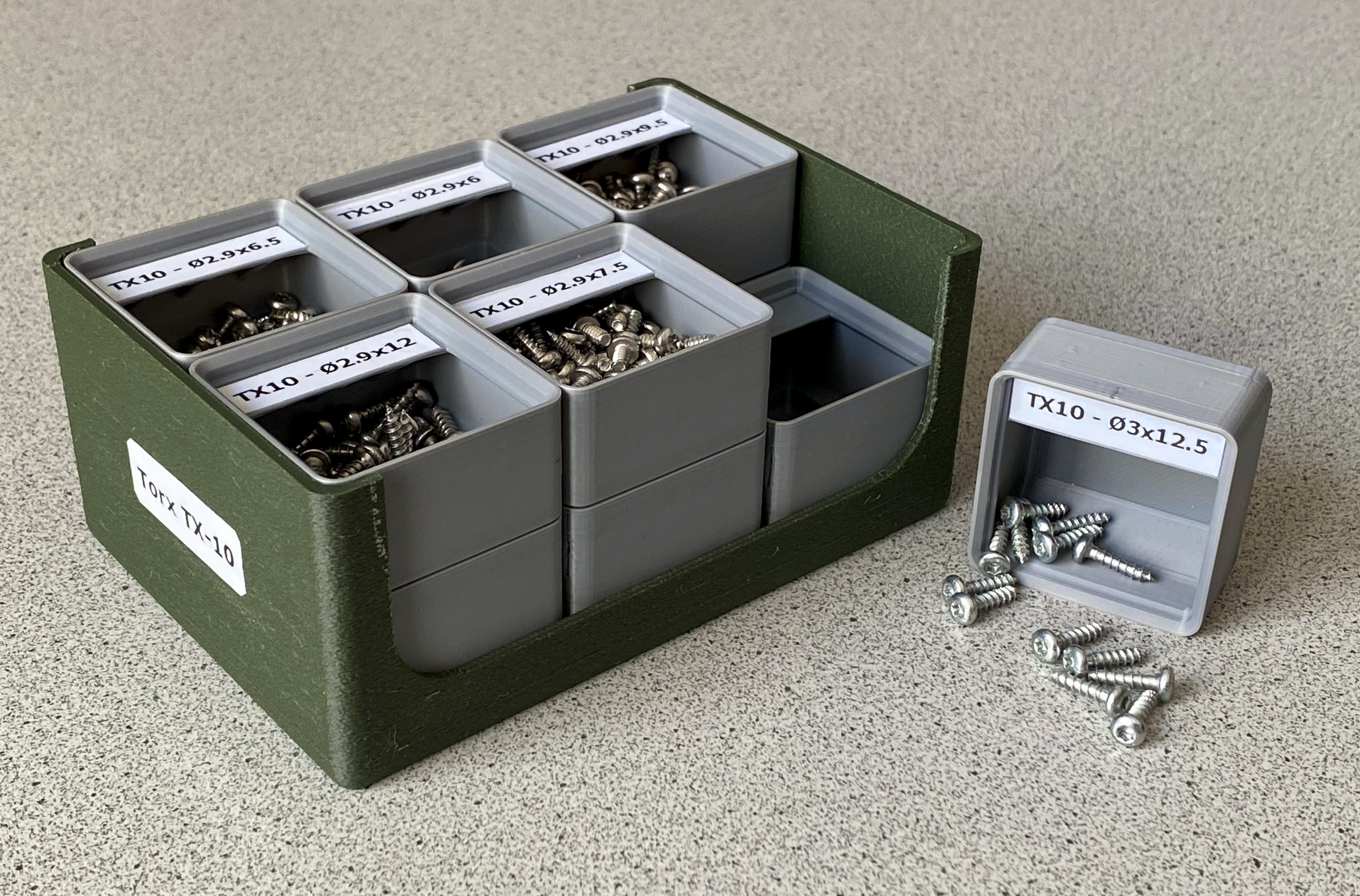 Gridfinity Case and Boxes for Torx Screws