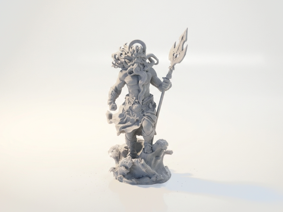 Poseidon Statue Fantasy Mythology 3D Printable