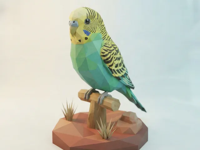 Low Poly Parakeet