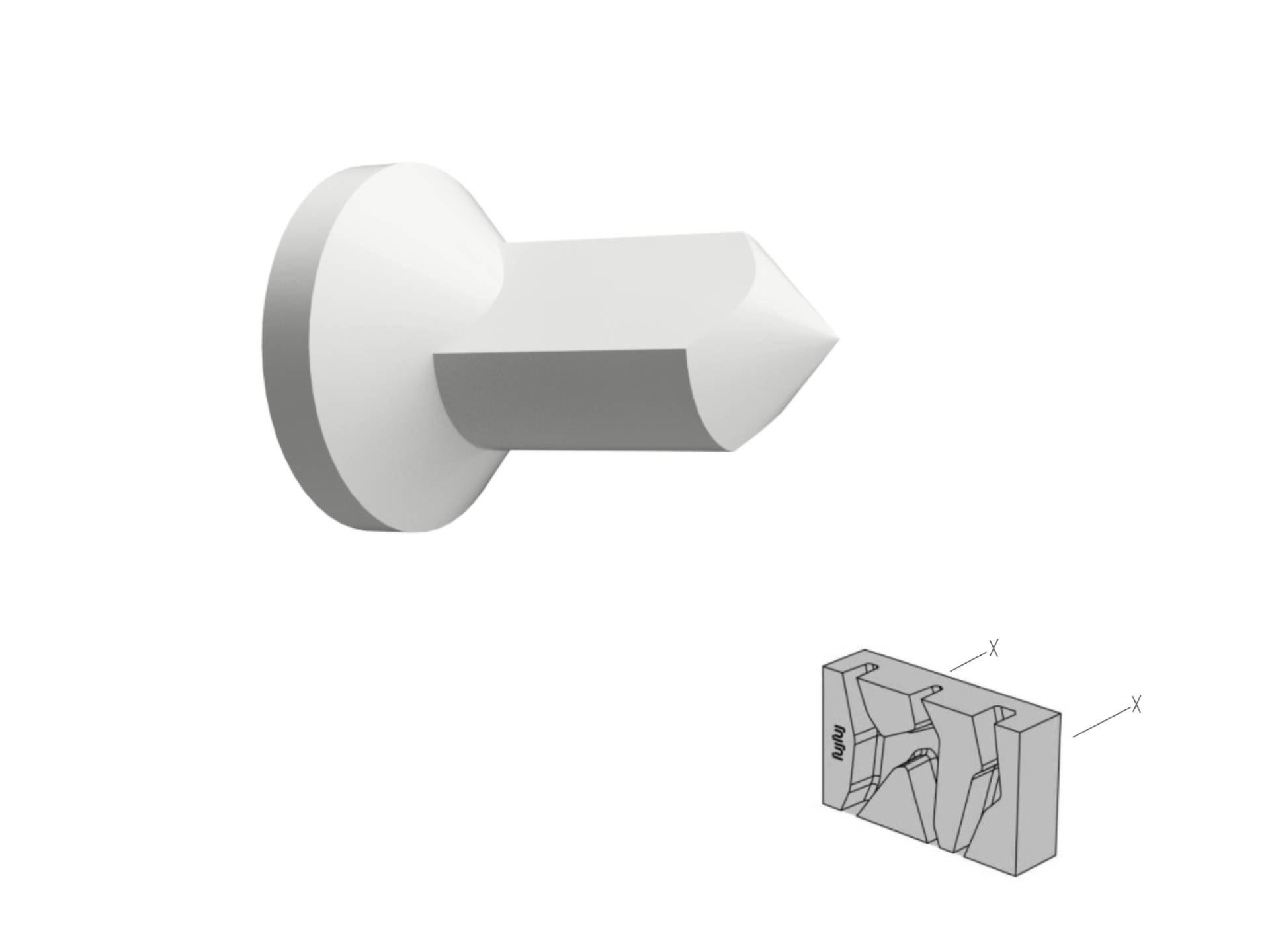 Wall Mount Positioning Pin