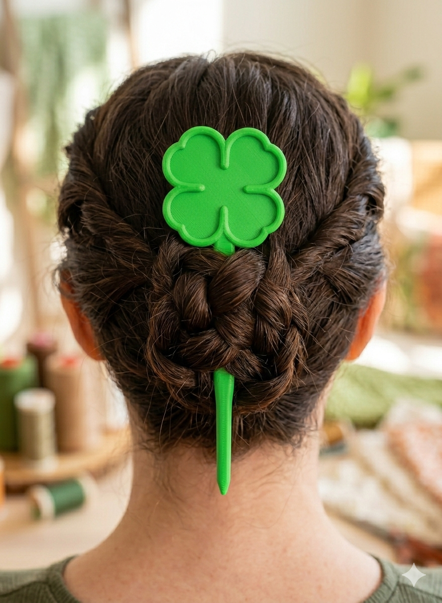 Four leaf clover hairpin or decoration