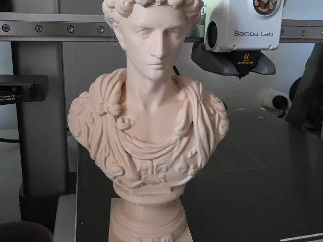 Apollo Bust — Classical Greek Statue (Carved-Stone Look)