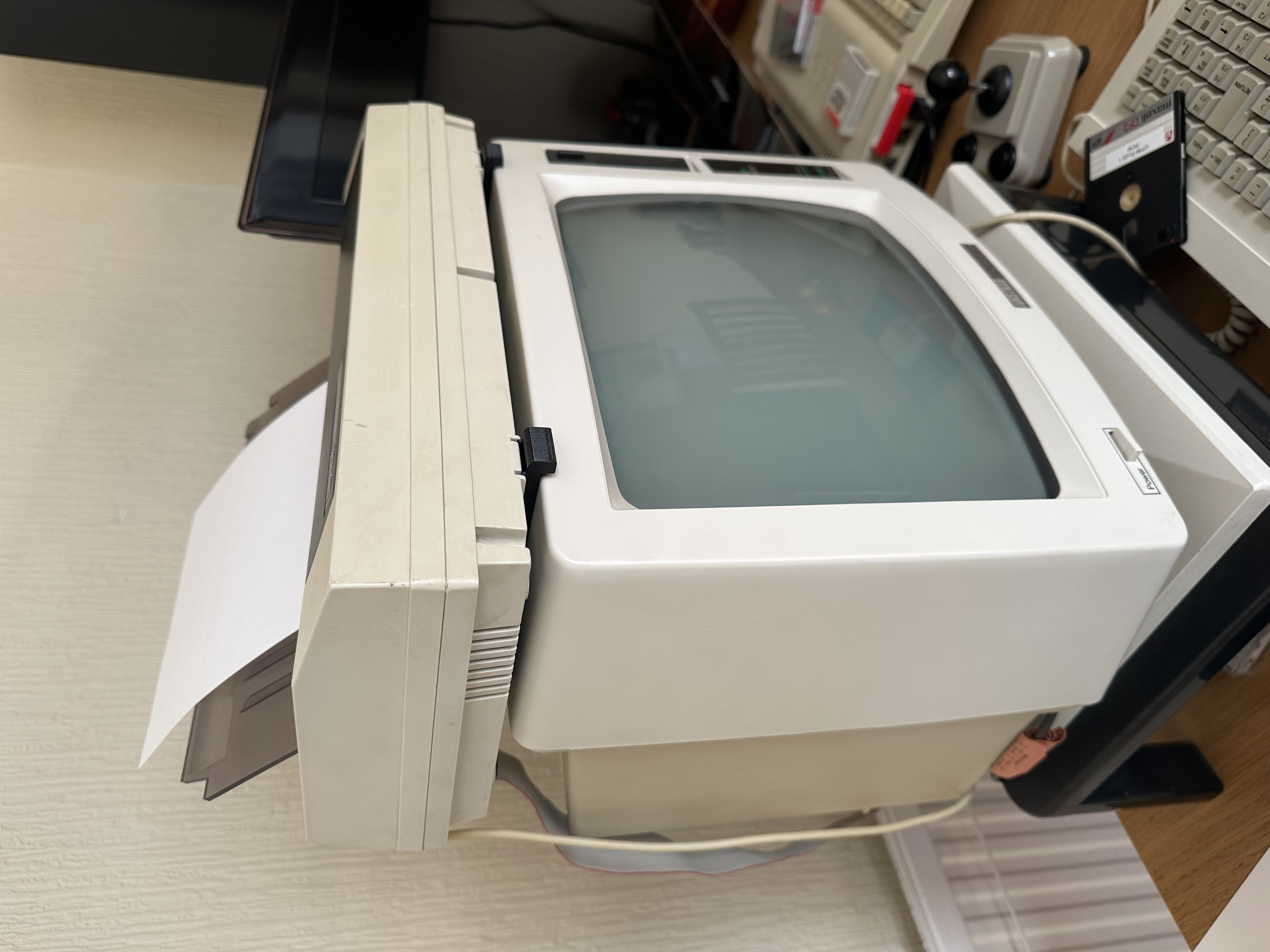 Amstrad PCW 8256/8512 Printer on Monitor Bracket