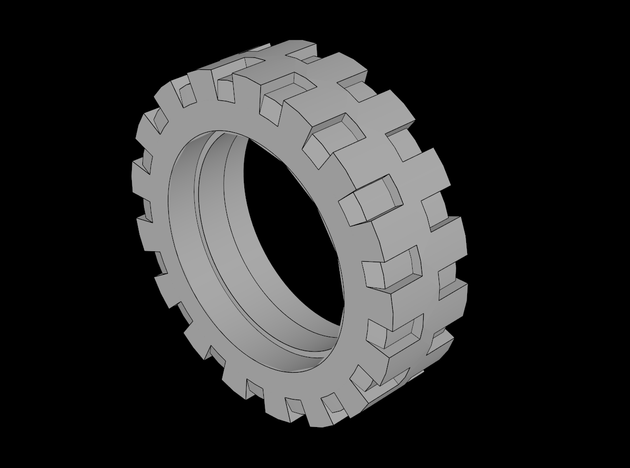 Lego Compatible (50861.dat) Tire  6/ 58 x 14 Offset Tread