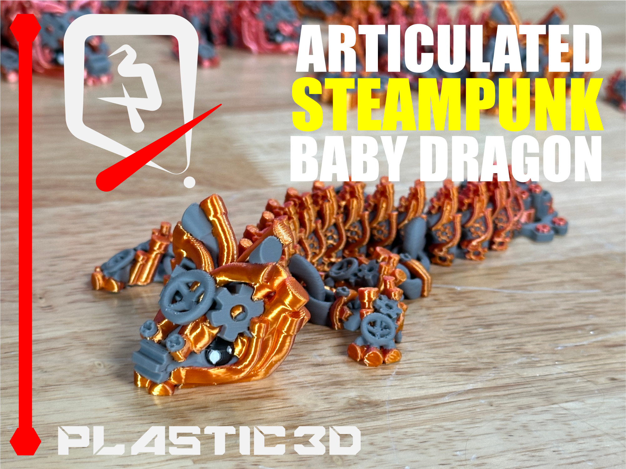 Steampunk Baby Dragon Articulated — The Seamless Clockwork Legend — thumbnail 5