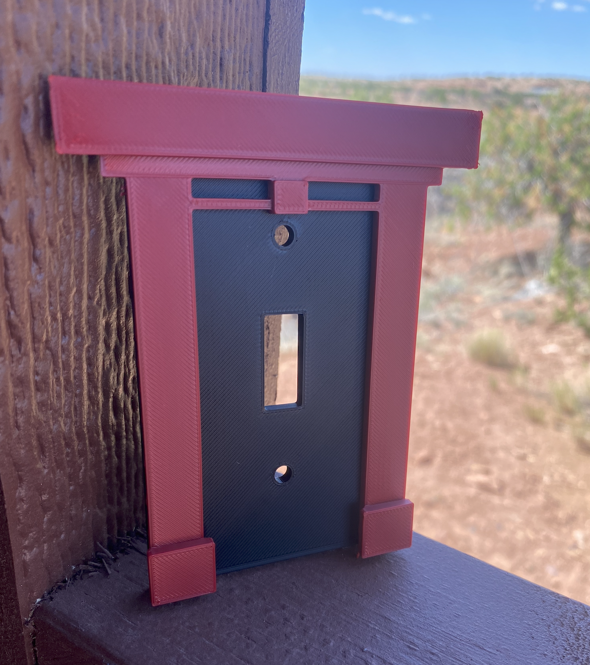 Minimalist Japanese Torii Gate Light Switch Plate