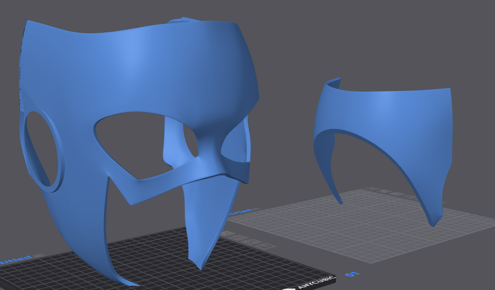 Miniatura 2 do modelo 3D invincible faceshell/mask SPLIT for smaller printers