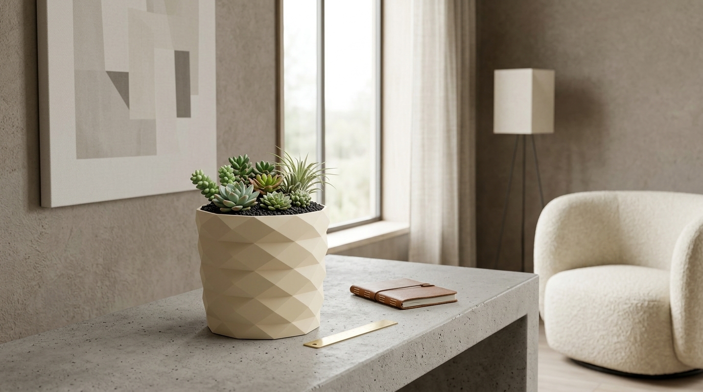 Mini flower pot - Low Poly Style