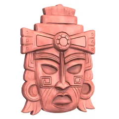 Aztec Mask Low Poly 2