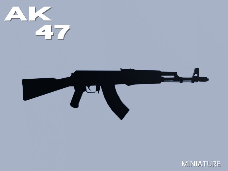 AK-47 Miniature Silhouette