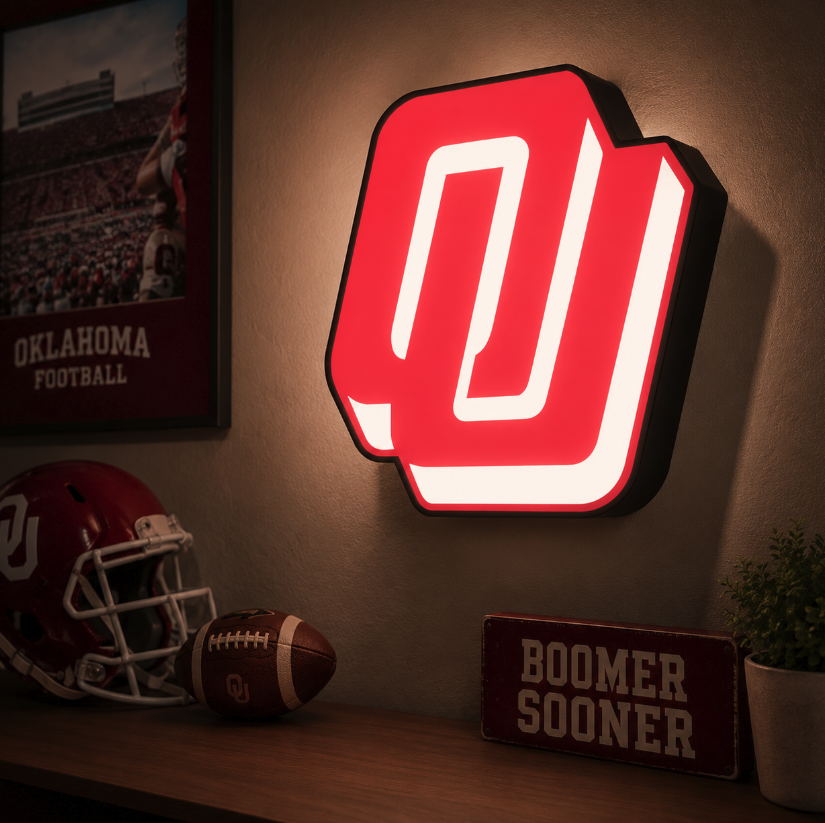 Sooners University of Oklahoma LED Lightbox | Multicolor 3D Printable 3MF
