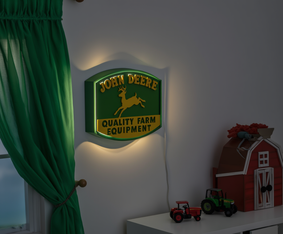 John Deere‑Inspired Decorative Lamp