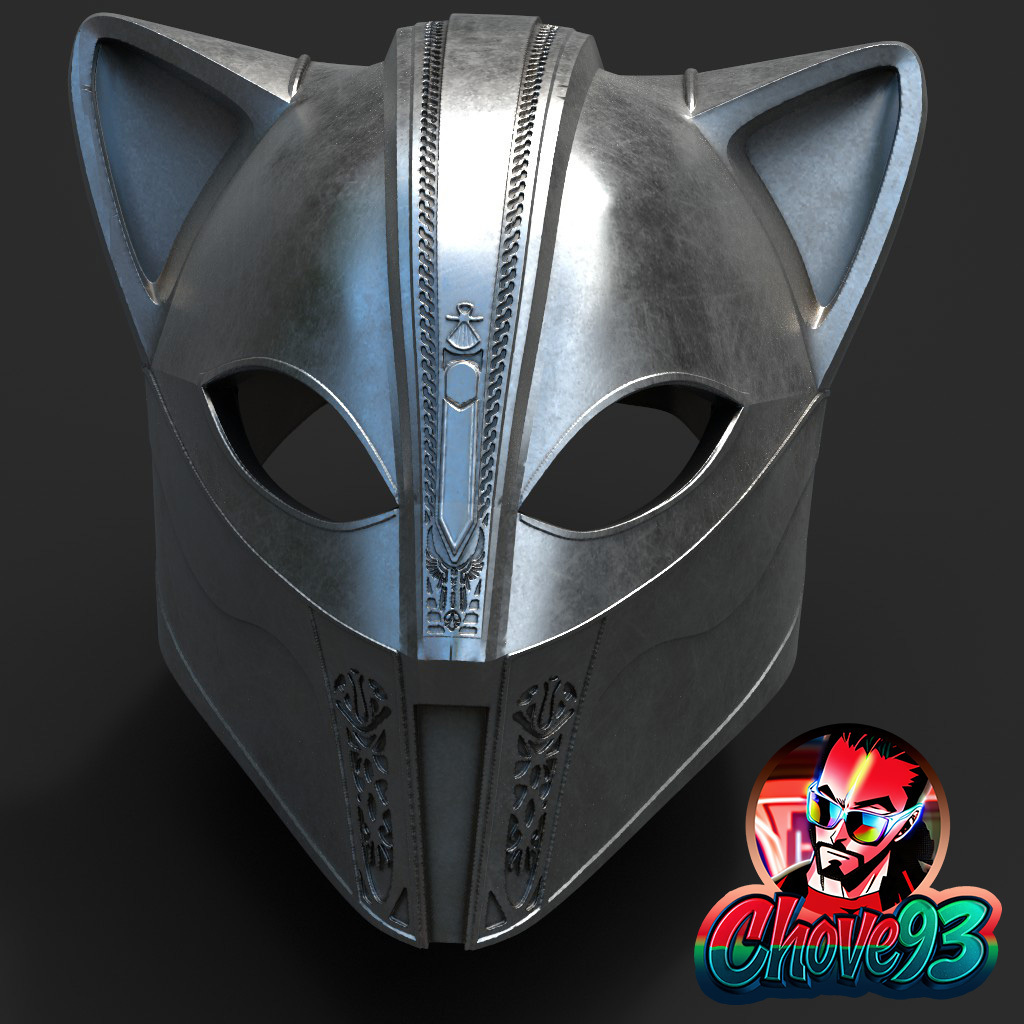 Feline Warrior Helmet wearable