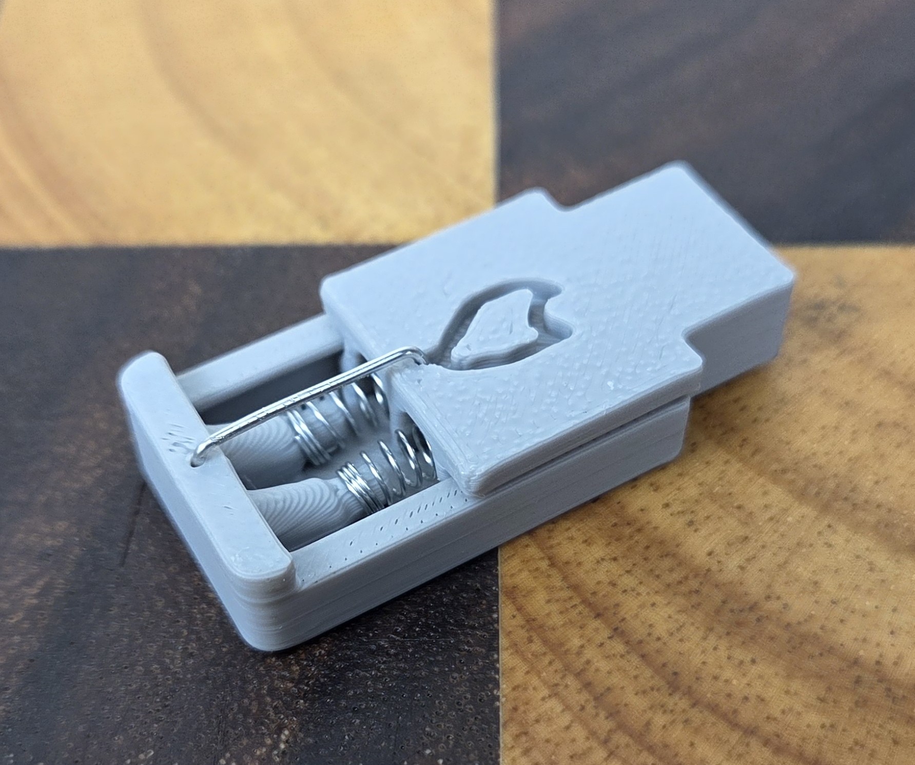 Ultra-Compact Push Latch Mechanism (Paperclip + Pen Spring)
